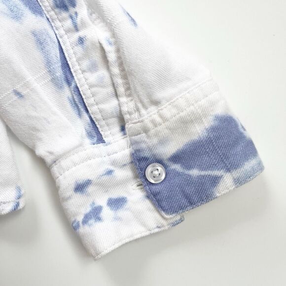 RAILS Hunter Tie Dye Button Down Shirt Blue White Size M - Picture 6 of 11